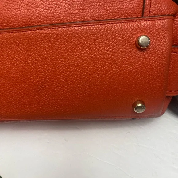 Coach Edie 31 Pebbled Leather Shoulder Tote in Bright Orange  Hang Tag & Dustbag - Picture 5 of 14
